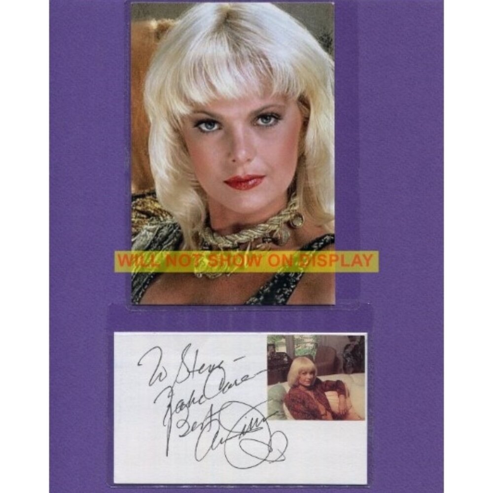 Collectible Retro Actress ANN JILLIAN, REAL Hand SIGNED Photo 3x5 On Mat Board